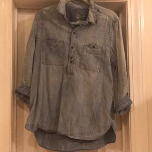 Madewell chambray half button